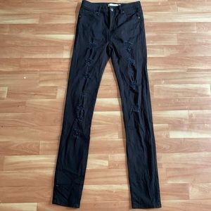 Black high waist skinny jeans